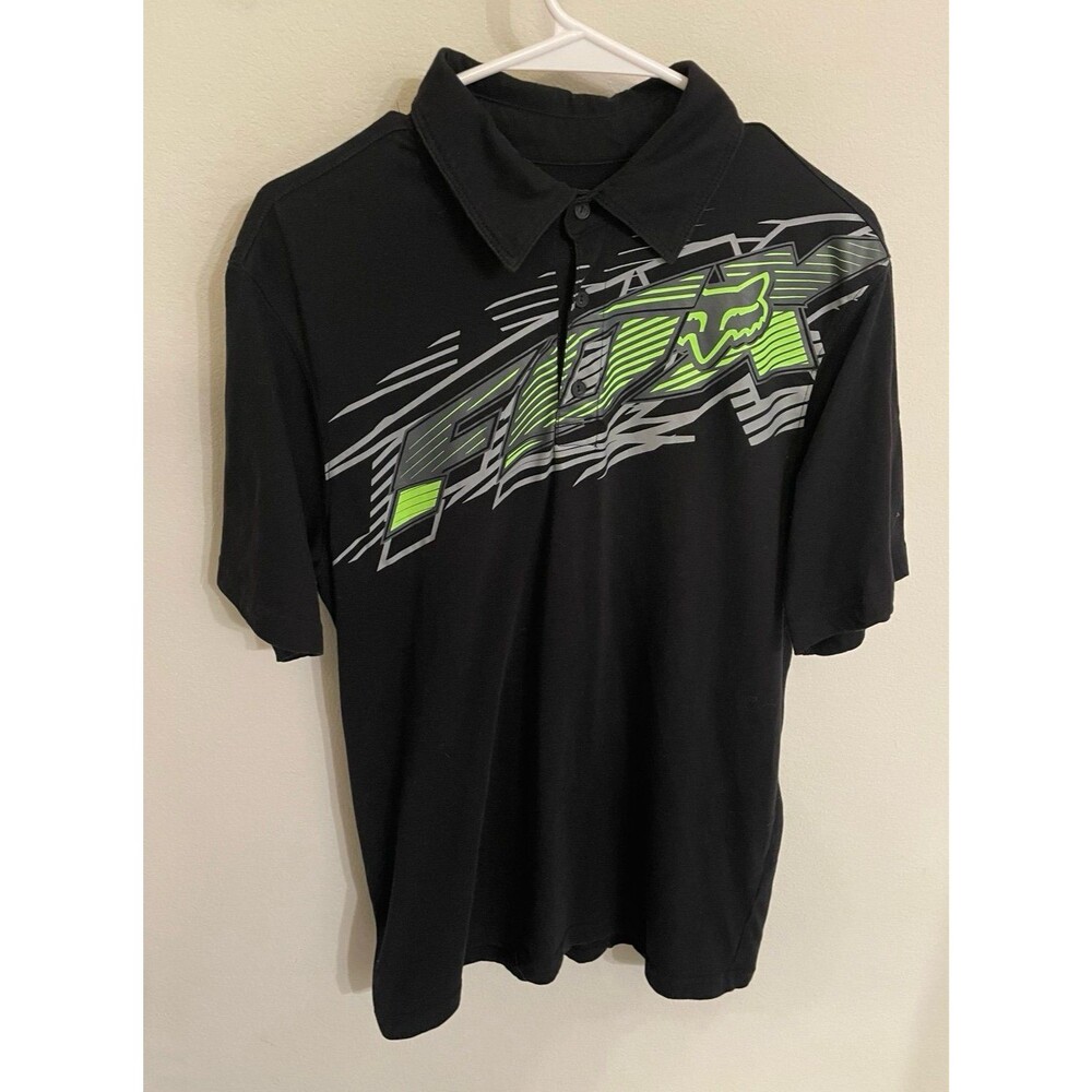 Green Fox Racing Men’s Polo Shirt, Motocross, Size Adult Large